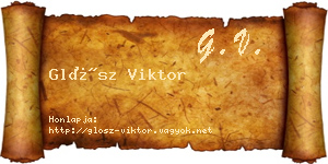 Glósz Viktor névjegykártya
