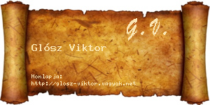 Glósz Viktor névjegykártya